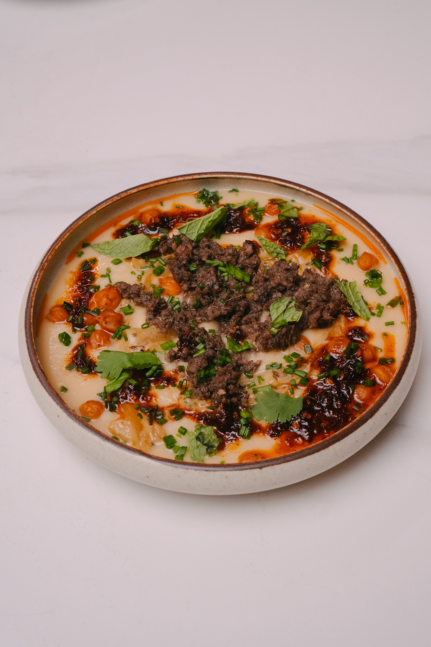 Savory bowl overhead